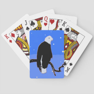 Jeu De Cartes Aigle à tête blanche en hiver - Art animalier orig