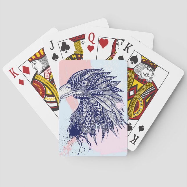Jeu De Cartes Aigle Abstrait (dos)