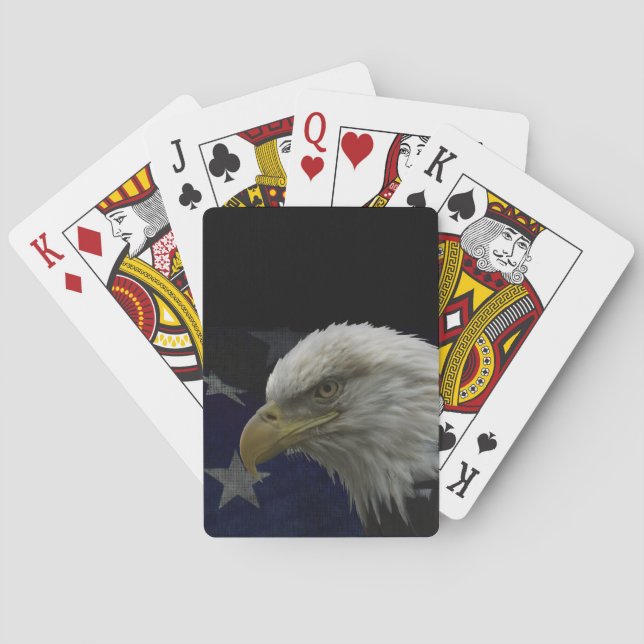 Jeu De Cartes Aigle et drapeau patriotiques (dos)