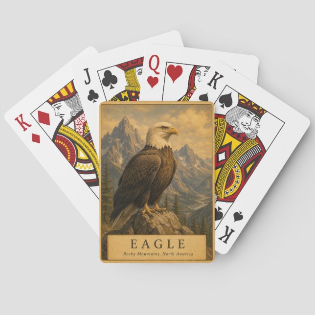 Jeu De Cartes Aigle Montagnes Rocheuses VINTAGE (dos)