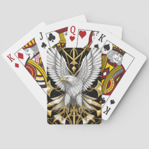 Jeu De Cartes Aigle Ornemental Argent