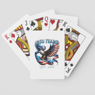 Jeu De Cartes Aigle Patriotique et Drapeau 250 Ans 1776-2026