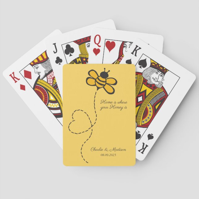 Jeu De Cartes Aimer le texte personnalisé (dos)