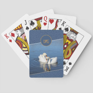 Jeu De Cartes Aimer Swans Monogramme bleu