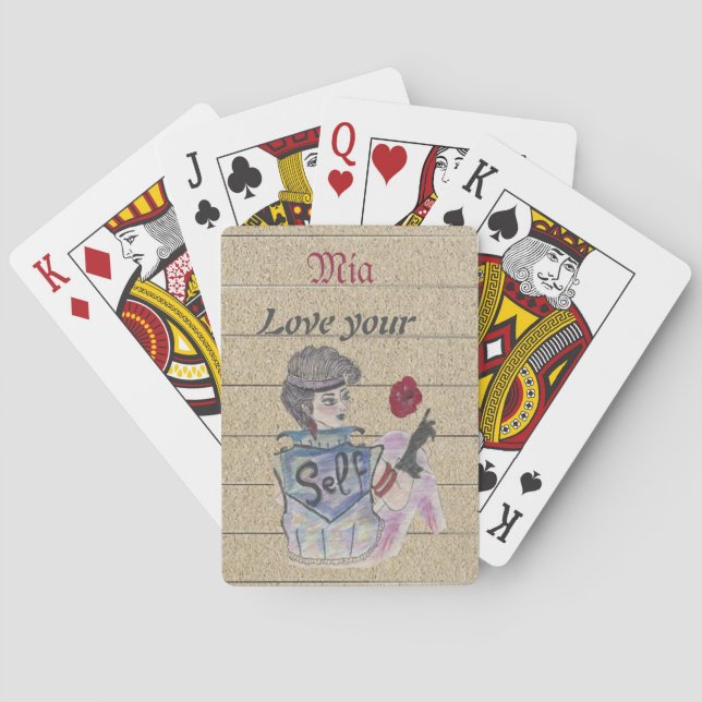 Jeu De Cartes 🃏 "Aimez votre moi" Cartes de jeu personnalisées (dos)
