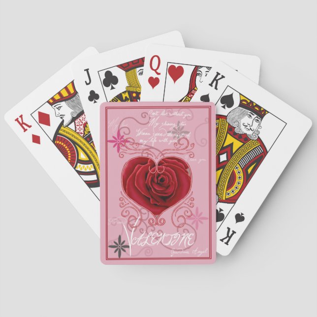 Jeu De Cartes Aimez-vous Valentine ~pour elle~ 52 Jouer Cartes D (dos)
