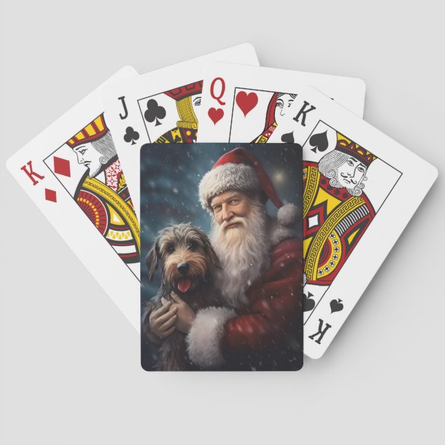 Jeu De Cartes Airedale avec Noël Festif du Père Noël (dos)
