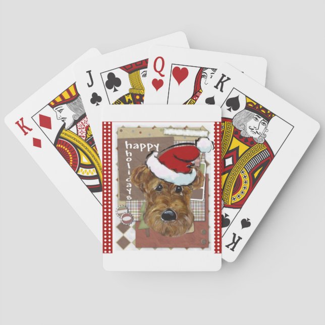 JEU DE CARTES AIREDALE DE NOËL (dos)