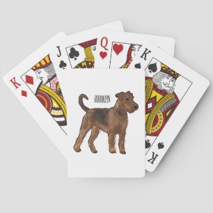 Jeu De Cartes Airedale terrier dog cartoon