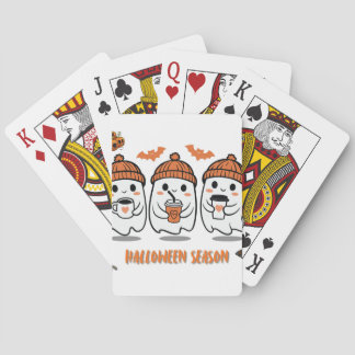 Jeu De Cartes aison Halloween – fantômes café mignons