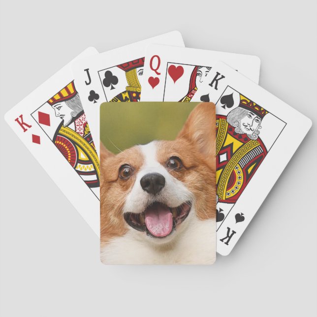 Jeu De Cartes Ajouter photo de chien personnalisé Customisé (dos)