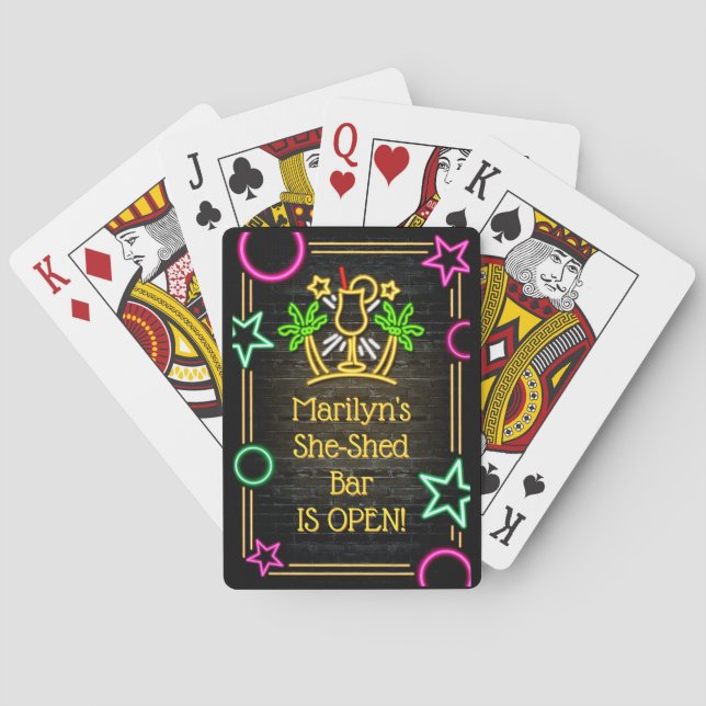 Jeu De Cartes Ajouter un nom Changer le texte Shed Bar Cocktails (dos)