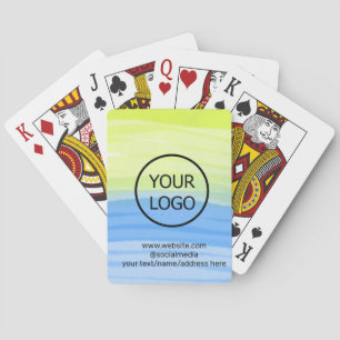 Jeu De Cartes ajoutez votre logo nom de l'entreprise texte aquar