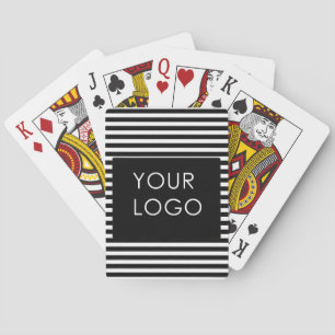 Jeu De Cartes Ajoutez Votre Logo Personnalisé Business Chic Blac