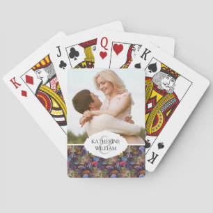 Jeu De Cartes Ajoutez votre motif grunge de vie marine nommée de