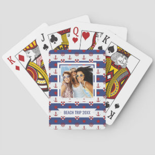 Jeu De Cartes Ajoutez votre motif nautique nommé de bannière