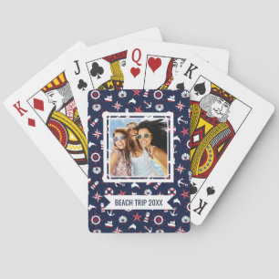 Jeu De Cartes Ajoutez votre motif nautique nommé de mer