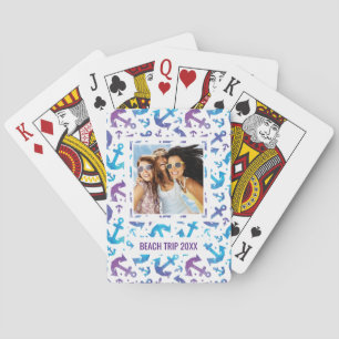 Jeu De Cartes Ajoutez votre motif nommé 2 d'Ancre de colorant de