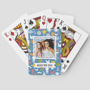 Jeu De Cartes Ajoutez votre motif nommé de symboles de marine de