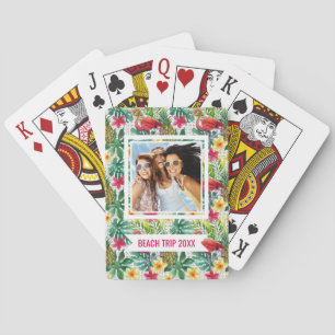 Jeu De Cartes Ajoutez votre nom   Aquarelle tropicale