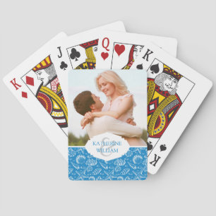 Jeu De Cartes Ajoutez votre nom Blue Beach Motif