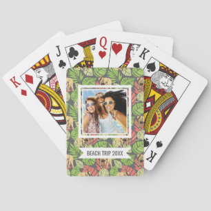 Jeu De Cartes Ajoutez votre nom Feuilles Et Éléphants De La Ju
