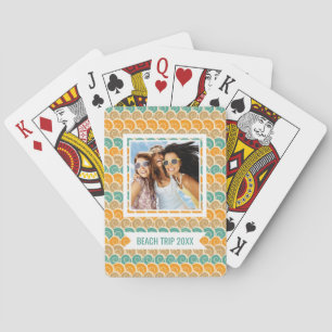 Jeu De Cartes Ajoutez votre nom Motif des ondulations d'aquare