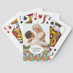 Jeu De Cartes Ajoutez votre nom   Motif Strelitzia