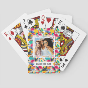 Jeu De Cartes Ajoutez votre nom Oiseaux tropicaux géométriques