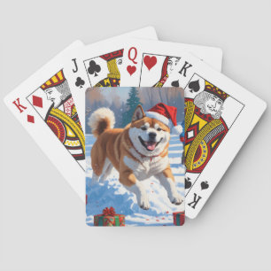 Jeu De Cartes Akita Christmas Festival scène de neige