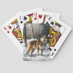 Jeu De Cartes Akita Laissez tomber la neige Noël