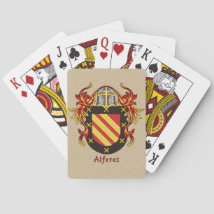 Jeu De Cartes Alferez Bouclier héraldique avec manteau