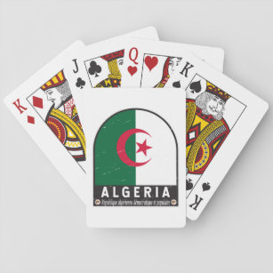 Jeu De Cartes Algérie - Emblème du drapeau Vintage 