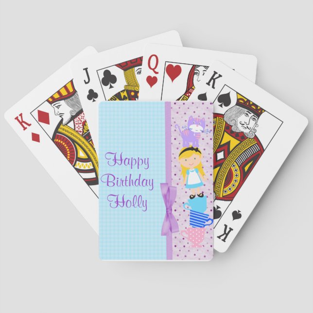 Jeu De Cartes Alice Au Pays Des Merveilles Fête D'Anniversaire (dos)