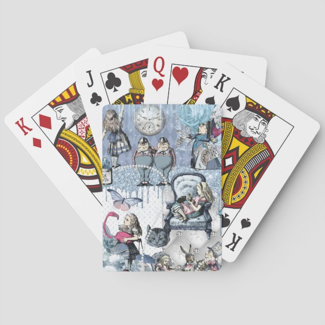 Jeu De Cartes Alice au pays des merveilles Glace bleue Moderne (dos)