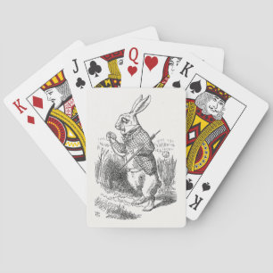 Jeu De Cartes Alice au pays des merveilles, le lapin blanc regar