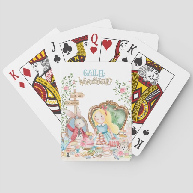 Jeu De Cartes Alice Aventures dans Woderland Anniversaire Tea Pa (dos)
