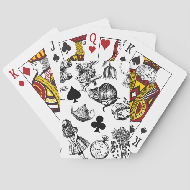 Jeu De Cartes Alice White Rabbit Wonderland Classic (dos)