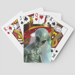 Jeu De Cartes Alien de visage de tisonnier