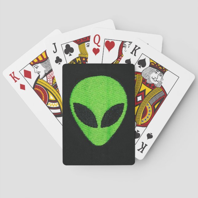 Jeu De Cartes Alien Visage de cartes de jeu. (dos)