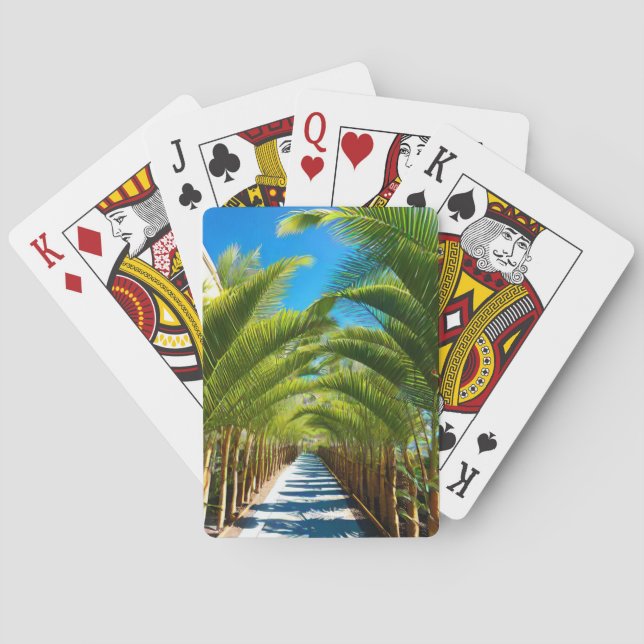 Jeu De Cartes Allée de palmiers (dos)