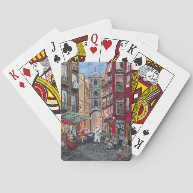 Jeu De Cartes Allée Italie de Noël (dos)