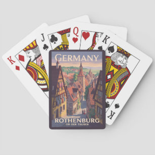 Jeu De Cartes Allemagne Rothenburg ob der Tauber Illustration Ar