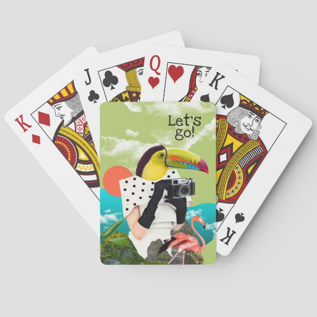 Jeu De Cartes Aller Voyage Cool Collage Pop Art (dos)