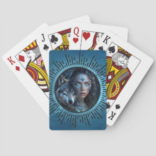 Jeu De Cartes Alliance céleste du loup et de la belle femme