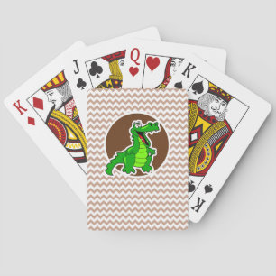 Jeu De Cartes Alligator ; Brown Chevron