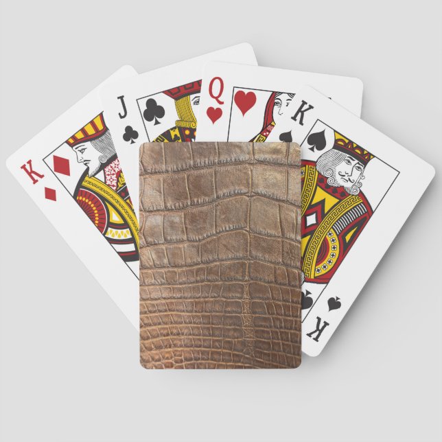 Jeu De Cartes Alligator Crocodile Wild Exotic Poster de animal (dos)