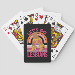 Jeu De Cartes Allons-y Lesbiennes Mois de la fierté LGBTQ Cowgir