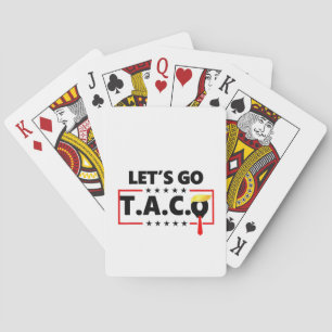 Jeu De Cartes Allons-y TACO Trump 4 Juillet Amoureux des Tacos