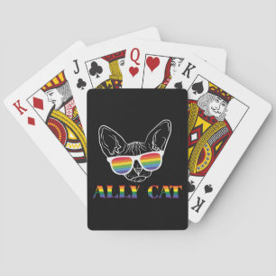 Jeu De Cartes Ally Cat Joli Chat Arc-en-ciel Fierté